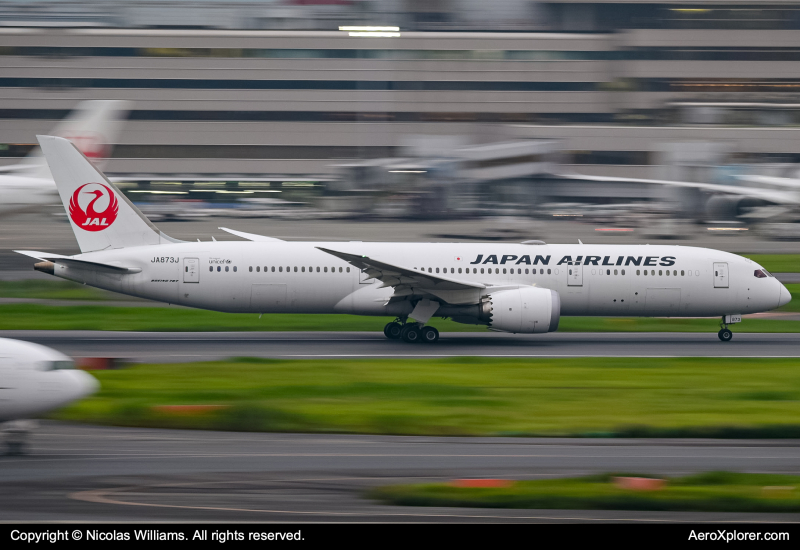 Photo of JA873J - Japan Airlines  Boeing 787-9 at HND on AeroXplorer Aviation Database