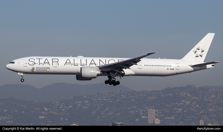 Photo of 9V-SWM - Singapore Airlines Boeing 777-300ER at LAX on AeroXplorer Aviation Database