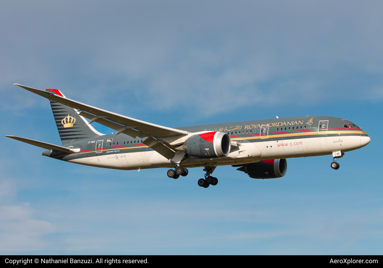 Photo of JY-BAE - Royal Jordanian  Boeing 787-8 at YYZ on AeroXplorer Aviation Database