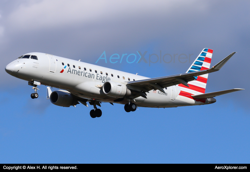 Photo of N256NN - American Eagle Embraer E175 at MHT on AeroXplorer Aviation Database