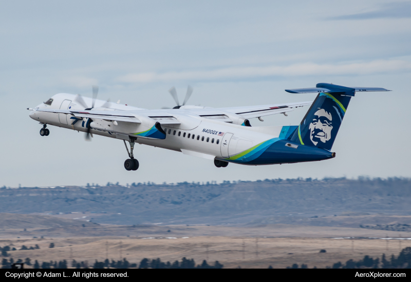 Photo of N400QX - Alaska Airlines De Havilland DHC-8 at BIL on AeroXplorer Aviation Database