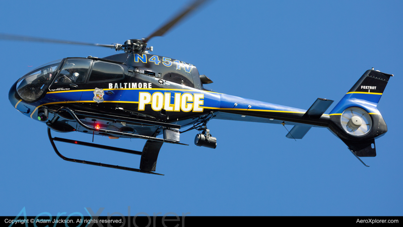 Photo of N451V - Baltimore Police Department Airbus H120 at BWI on AeroXplorer Aviation Database