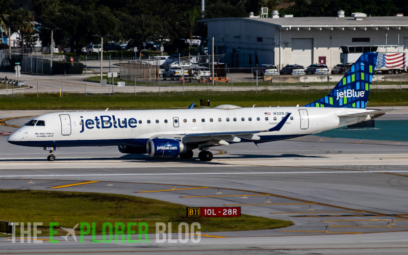 Photo of N329JB - JetBlue Airways Embraer E190AR at fll on AeroXplorer Aviation Database