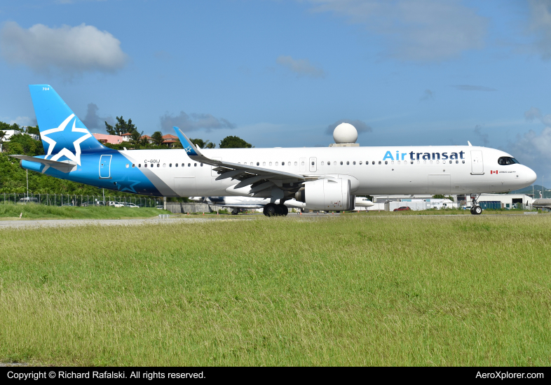 Photo of C-GOIJ - Air Transat Airbus A321-271NX at SXM on AeroXplorer Aviation Database