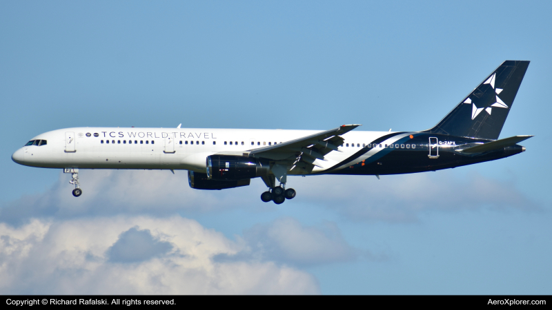 Photo of G-ZAPX - Titan Airways Boeing 757-200 at MCO on AeroXplorer Aviation Database