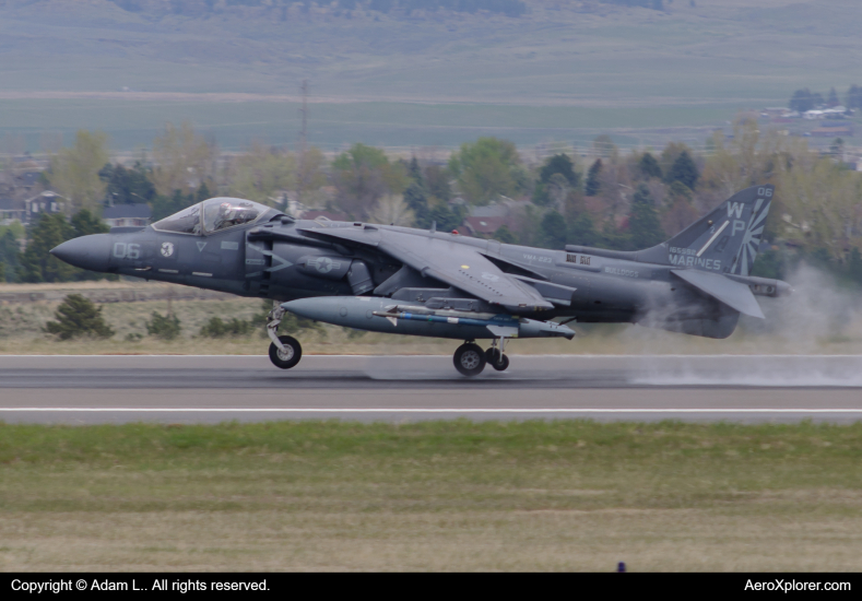 Photo of 165592 - USMC - United States Marine Corp McDonnell Douglas AV-8B Harrier II at BIL on AeroXplorer Aviation Database