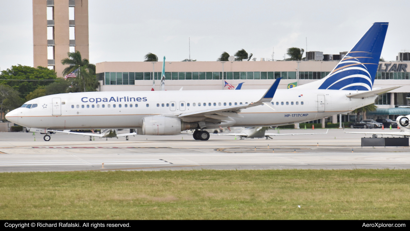 Photo of HP-1717CMP - Copa Airlines Boeing 737-800 at FLL on AeroXplorer Aviation Database