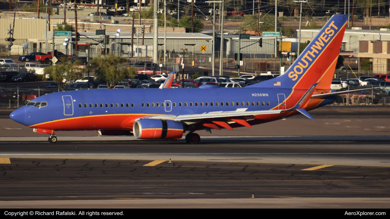 Photo of N256WN - Southwest Airlines Boeing 737-700 at PHX on AeroXplorer Aviation Database