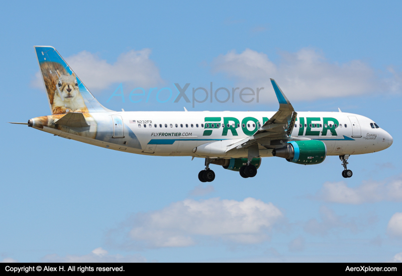 Photo of N232FR - Frontier Airlines Airbus A320 at BDL on AeroXplorer Aviation Database