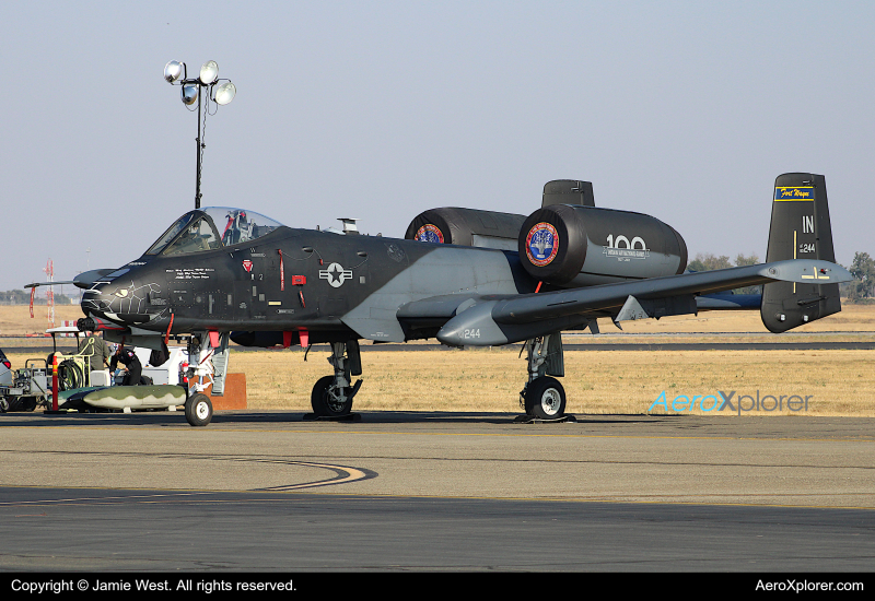 Photo of 80-0244 - USAF - United States Air Force Fairchild A-10 Thunderbolt at MHR on AeroXplorer Aviation Database