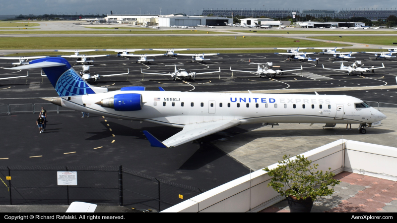 Photo of N551GJ - United Express Mitsubishi CRJ-550 at DAB on AeroXplorer Aviation Database