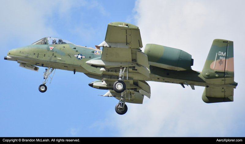 Photo of 81-0962 - USAF - United States Air Force Fairchild A-10 Thunderbolt at LAL on AeroXplorer Aviation Database