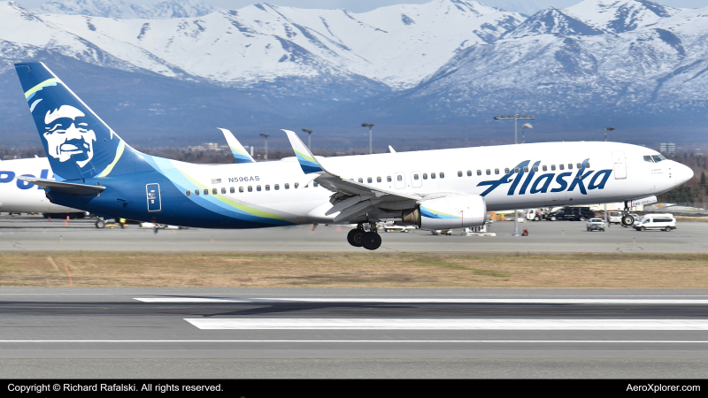 Photo of N596AS - Alaska Airlines Boeing 737-800 at ANC on AeroXplorer Aviation Database