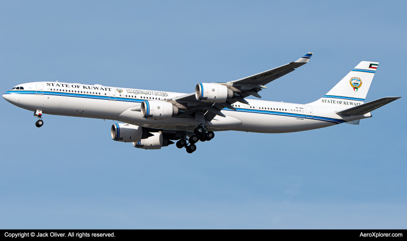 Photo of 9K-GBA - Kuwait Government Airbus A340-500 at JFK on AeroXplorer Aviation Database