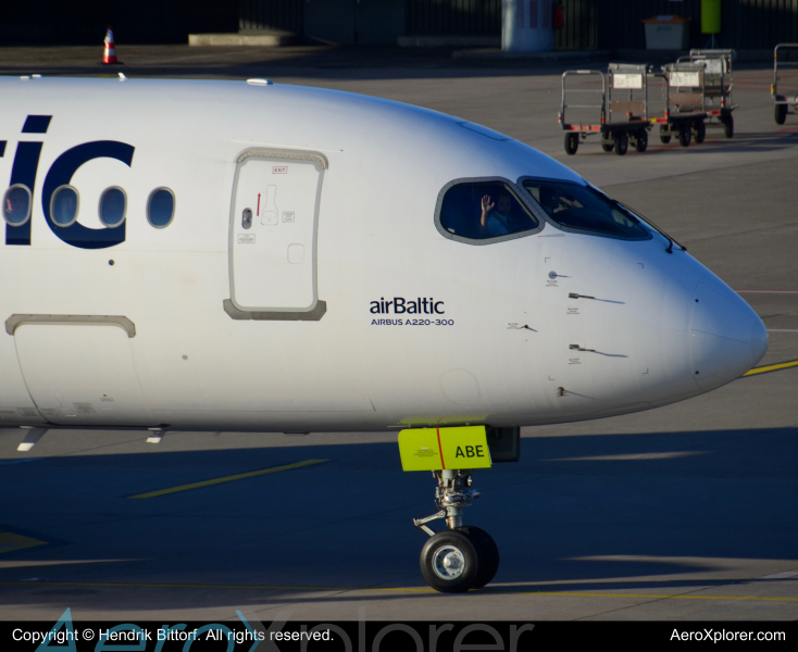 Photo of YL-ABE - Air Baltic Airbus A220-300 at ZRH on AeroXplorer Aviation Database