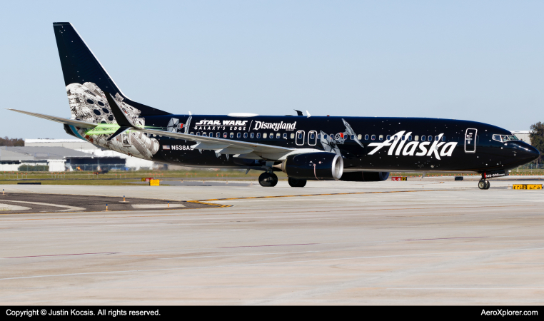 Photo of N538AS - Alaska Airlines Boeing 737-800 at TPA on AeroXplorer Aviation Database