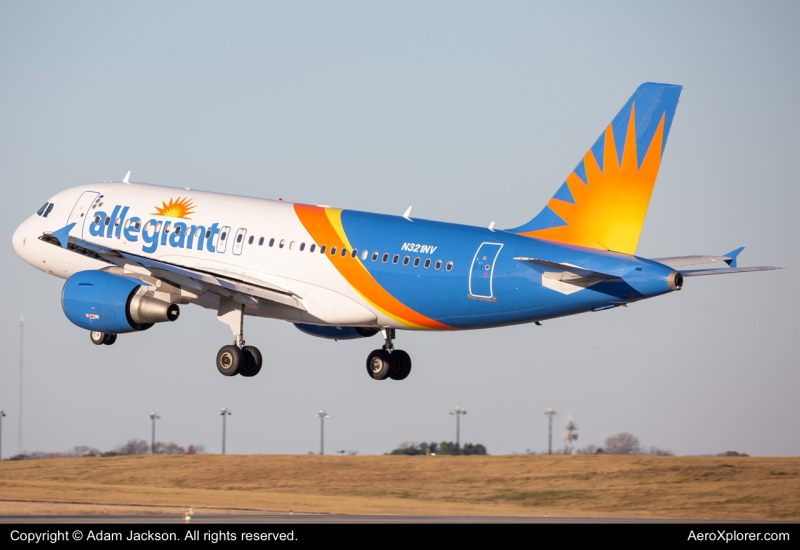 Photo of N321NV - Allegiant Air Airbus A319 at BWI on AeroXplorer Aviation Database