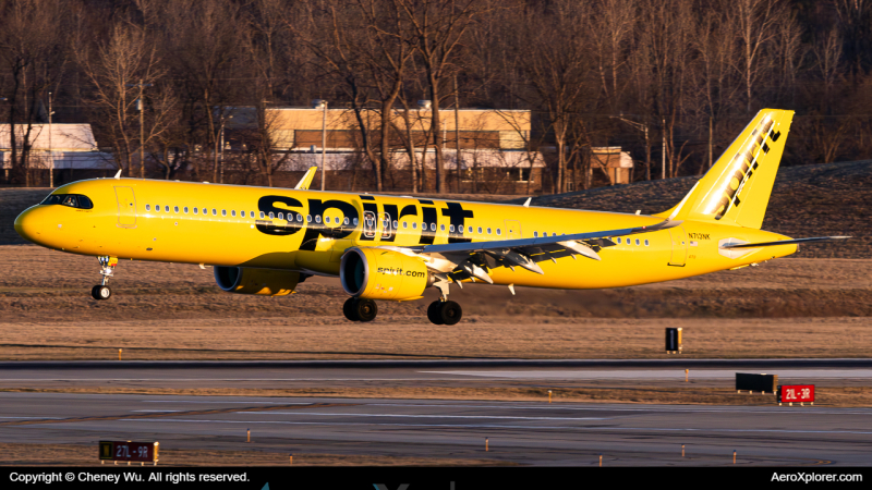 Photo of N713NK - Spirit Airlines Airbus A321NEO at DTW on AeroXplorer Aviation Database
