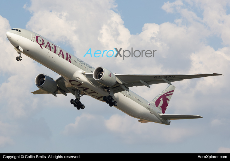 Photo of A7-BAU - Qatar Airways Boeing 777-300ER at HKT on AeroXplorer Aviation Database