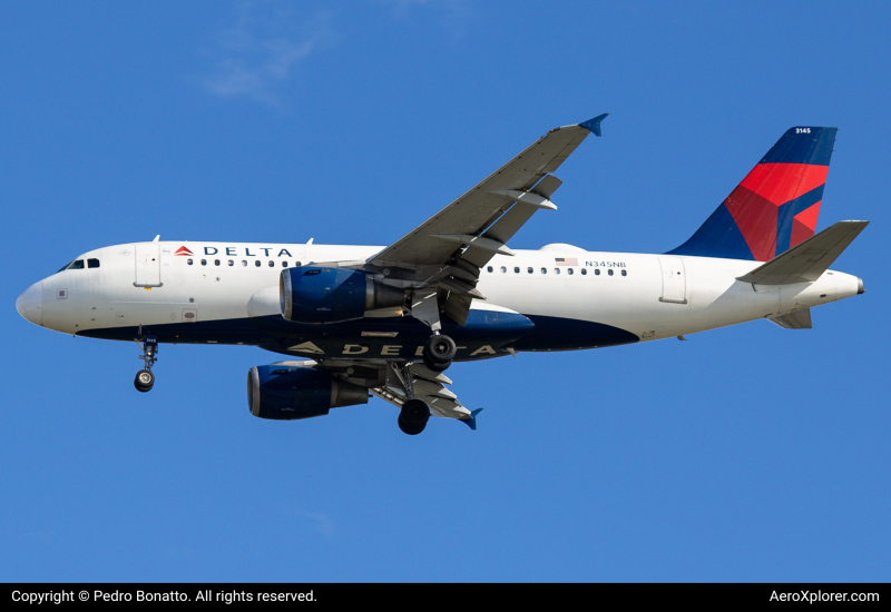 Photo of N345NB - Delta Airlines Airbus A319 at TPA on AeroXplorer Aviation Database