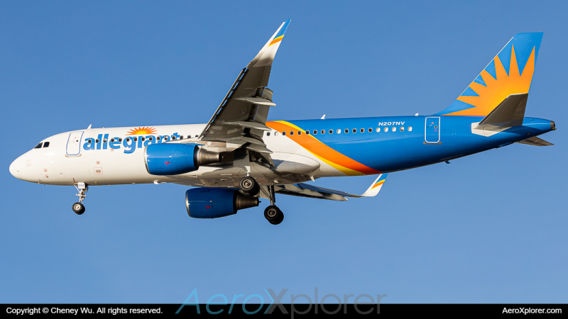 Photo of N207NV - Allegiant Air A320-214 at BOS on AeroXplorer Aviation Database
