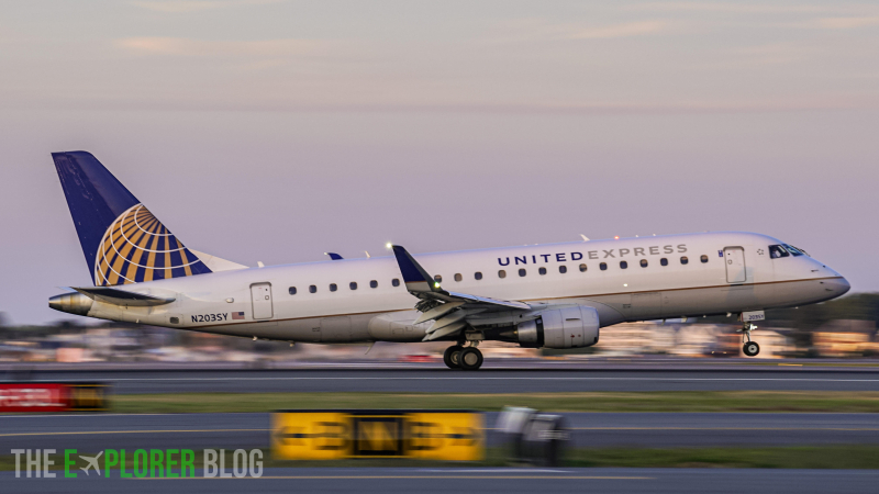 Photo of N203SY - United Express Embraer E175 at BOS on AeroXplorer Aviation Database