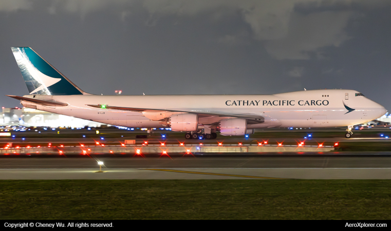 Photo of B-LJD - Cathay Pacific Boeing 747-8F at ORD on AeroXplorer Aviation Database