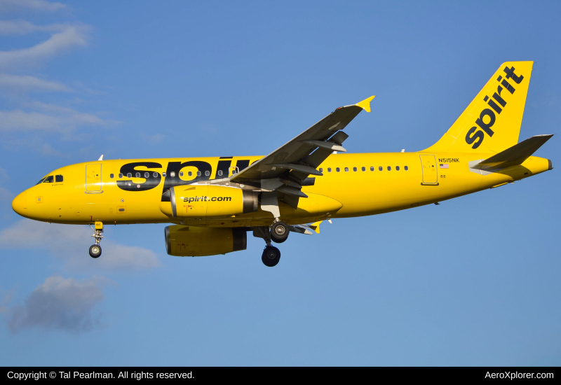 Photo of N515NK - Spirit Airlines Airbus A319 at BWI on AeroXplorer Aviation Database