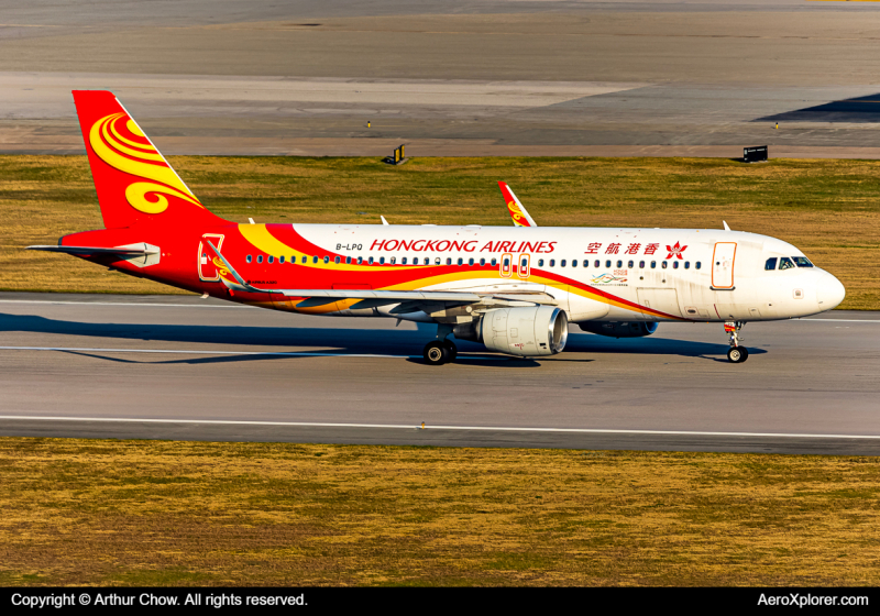 Photo of B-LPQ - Hong Kong Airlines Airbus A320 at HKG on AeroXplorer Aviation Database