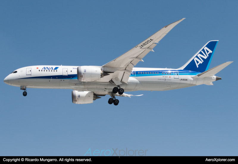 Photo of JA820A - All Nippon Airways Boeing 787-8 at MEX on AeroXplorer Aviation Database