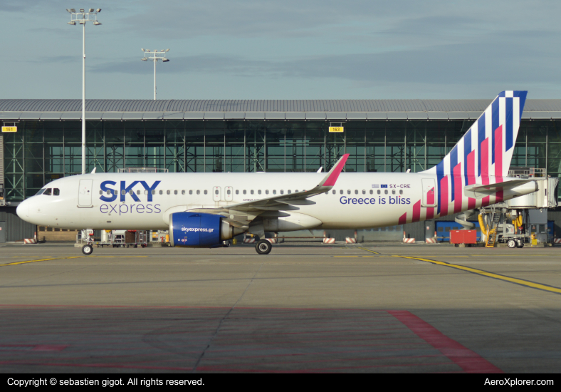 Photo of SX-CRE - Skyxpress Airline Airbus A320NEO at BRU on AeroXplorer Aviation Database