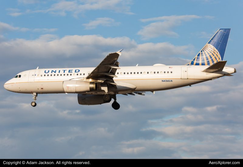 Photo of N436UA - United Airlines Airbus A320 at BWI on AeroXplorer Aviation Database