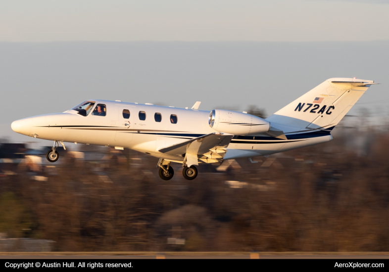 Photo of N72AC - PRIVATE Cessna Citation CJ1 at AGC on AeroXplorer Aviation Database