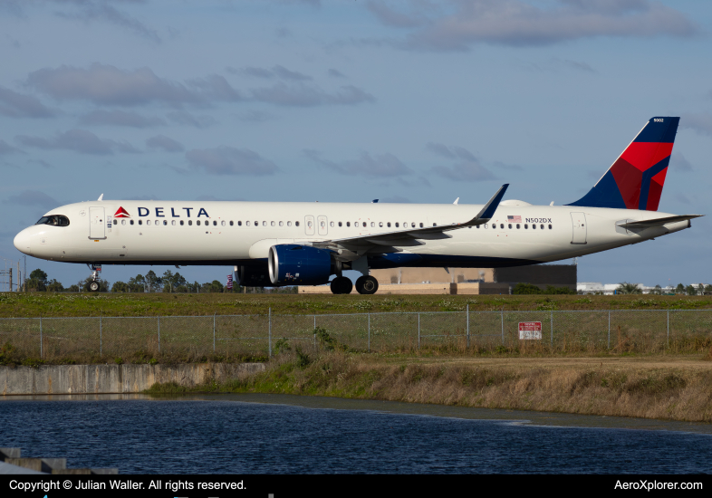 Photo of N502DX - Delta Airlines Airbus A321NEO at MCO on AeroXplorer Aviation Database