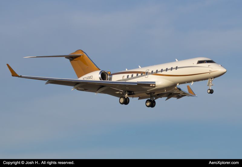Photo of N214MD - PRIVATE Bombardier Global 5000 at ADS on AeroXplorer Aviation Database