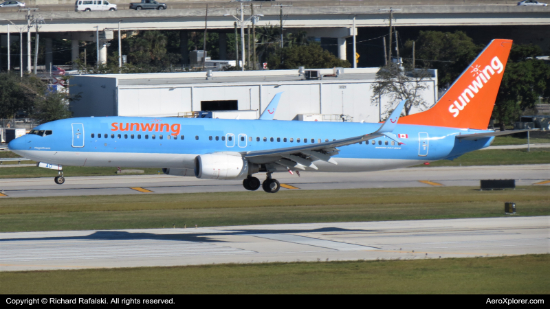 Photo of C-FNAD - Sunwing Airlines Boeing 737-800 at FLL on AeroXplorer Aviation Database