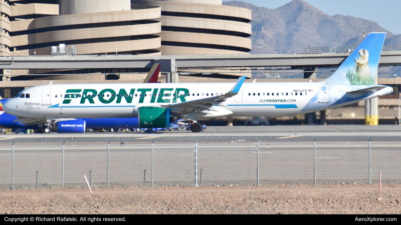 Photo of N622FR - Frontier Airlines Airbus A321NEO at PHX on AeroXplorer Aviation Database