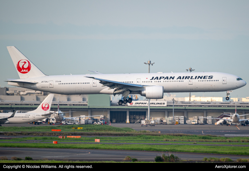 Photo of JA734J - Japan Airlines Boeing 777-300ER at HND on AeroXplorer Aviation Database