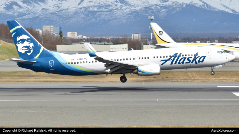 Photo of N508AS - Alaska Airlines Boeing 737-800 at ANC on AeroXplorer Aviation Database