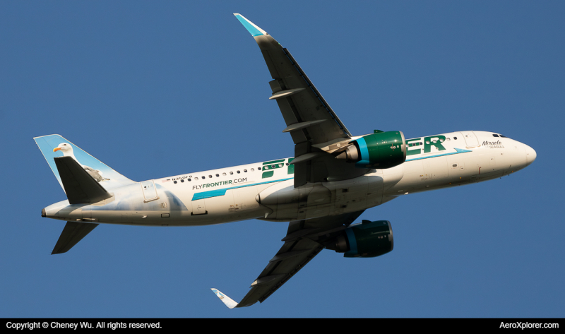 Photo of N350FR - Frontier Airlines Airbus A320NEO at DTW on AeroXplorer Aviation Database