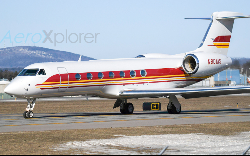 Photo of N801AS - PRIVATE Gulfstream G550 at MHT on AeroXplorer Aviation Database