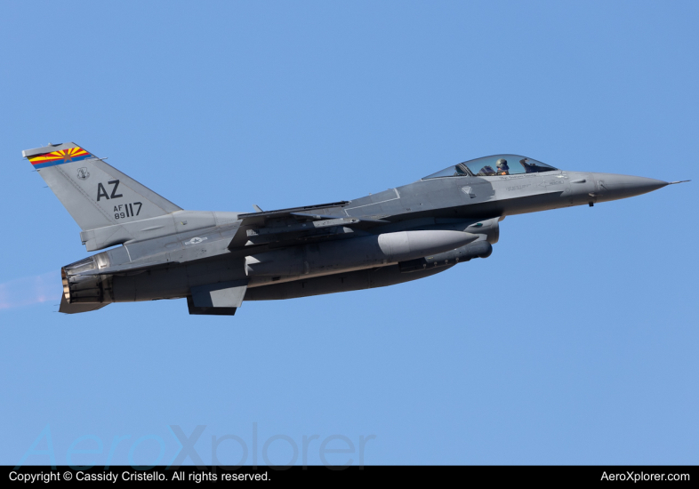 Photo of 89-2117 - USAF - United States Air Force General Dynamics F-16 Fighting Falcon at TUS on AeroXplorer Aviation Database
