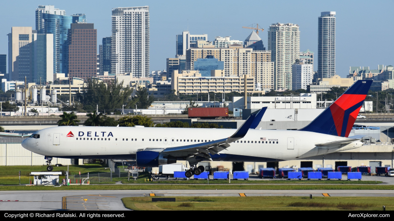 Photo of N1200K - Delta Airlines Boeing 767-300ER at FLL on AeroXplorer Aviation Database