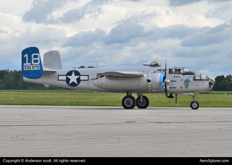 Photo of N125AZ - Commemorative Air Force  North American B-25 Mitchell at YXU on AeroXplorer Aviation Database