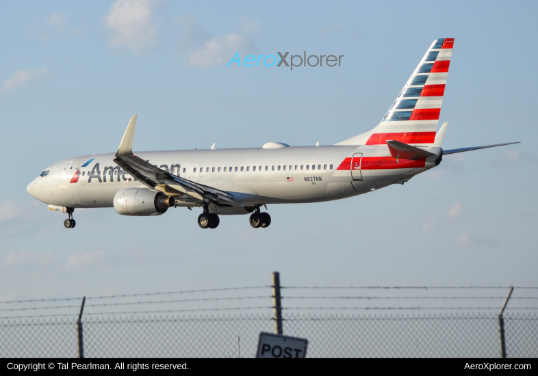 Photo of N827NN - American Airlines Boeing 737-800 at BWI on AeroXplorer Aviation Database