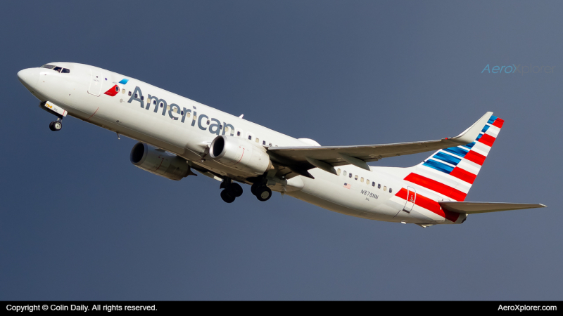 Photo of N878NN - American Airlines Boeing 737-800 at CLT on AeroXplorer Aviation Database