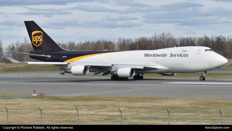 Photo of N577UP - United Parcel Service Boeing 747-400F at ANC on AeroXplorer Aviation Database