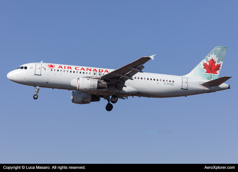 Photo of C-FPWE - Air Canada Airbus A320 at LAX on AeroXplorer Aviation Database