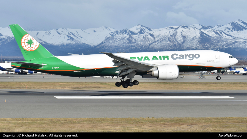 Photo of B-16788 - EVA Air Cargo Boeing 777-F at ANC on AeroXplorer Aviation Database