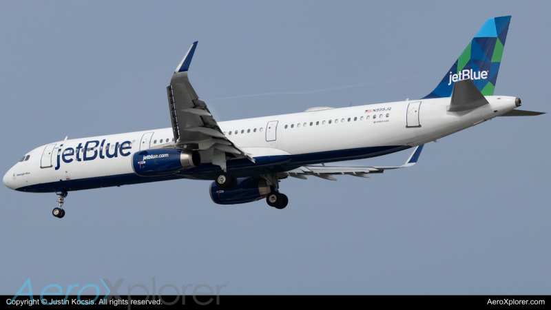 Photo of N999JQ - JetBlue Airways Airbus A321-200 at TPA on AeroXplorer Aviation Database